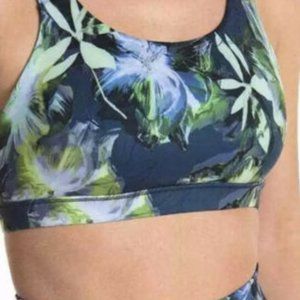 Peach Skin Collection Dark Floral Sports Bra